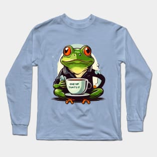 Frog and a cup of tea Long Sleeve T-Shirt